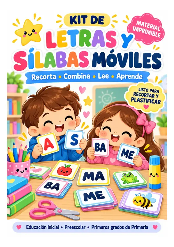 Portada del Kit de Letras y Sílabas Móviles